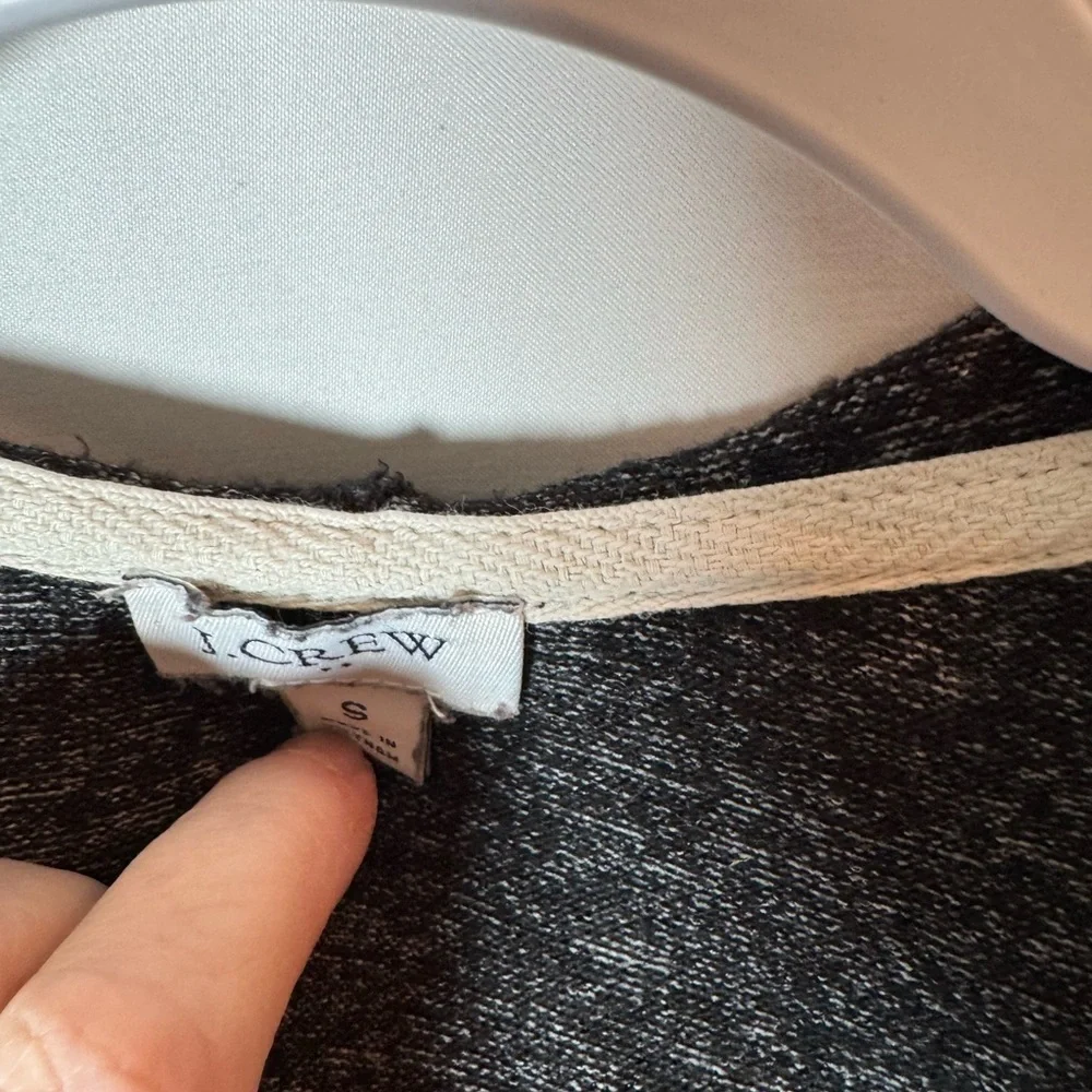 J.Crew Marled Gray Zip-Up Hoodie S